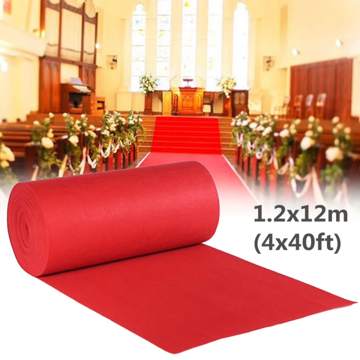 

Red Wedding Aisle Runner Banquet Celebration Carpet Film Festival Indoor Outdoor Event Party Reward Decoration Carpet