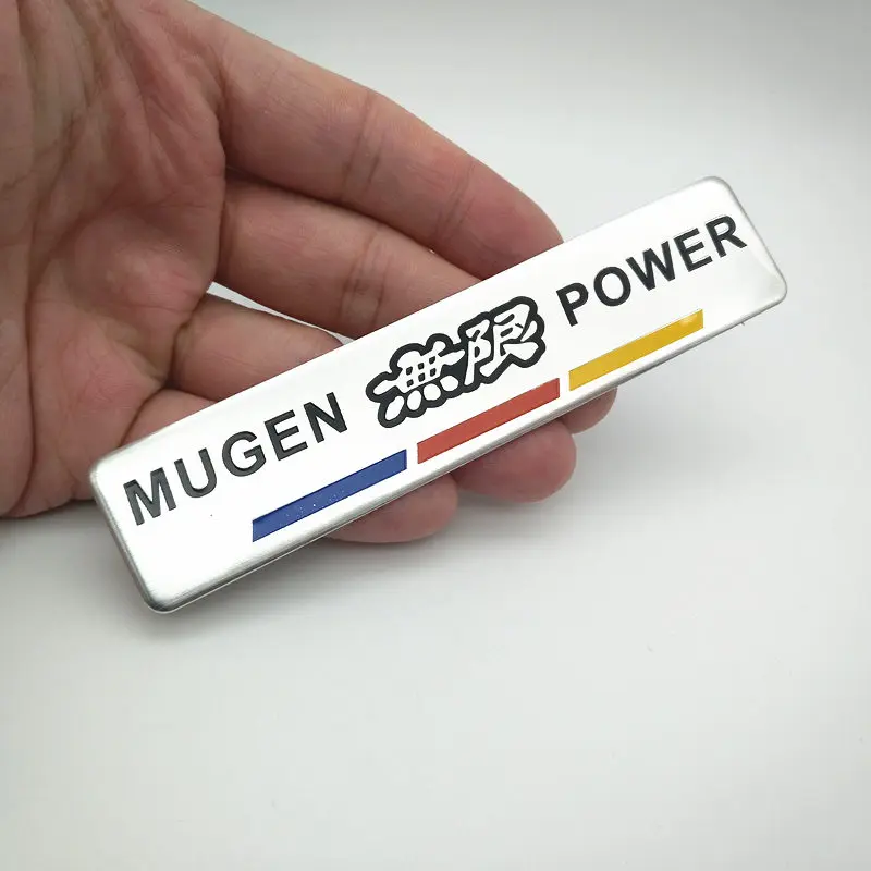 Автомобильная алюминиевая красная наклейка MUGEN POWER эмблема хромированный