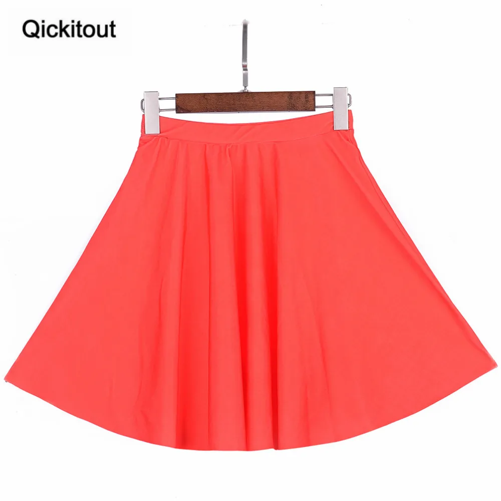 Женские юбки Qickitout летние сексуальные красные с 3D Цифровым принтом Прямая