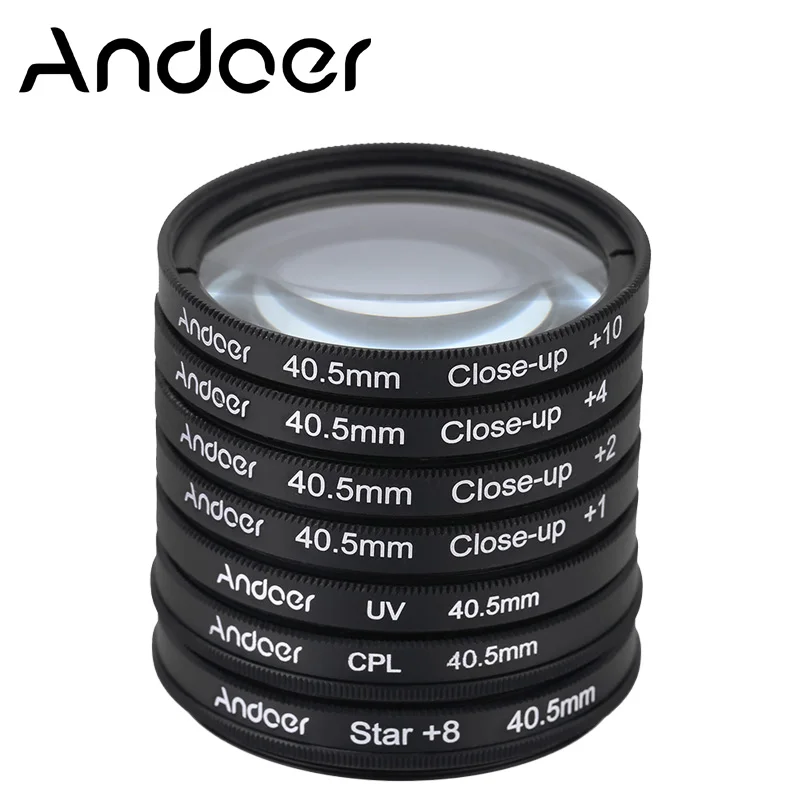 Andoer 40.5 мм UV + CPL Star8 закрыть ( 1 2 4 10 ) фотографии комплект фильтров для канона Nikon