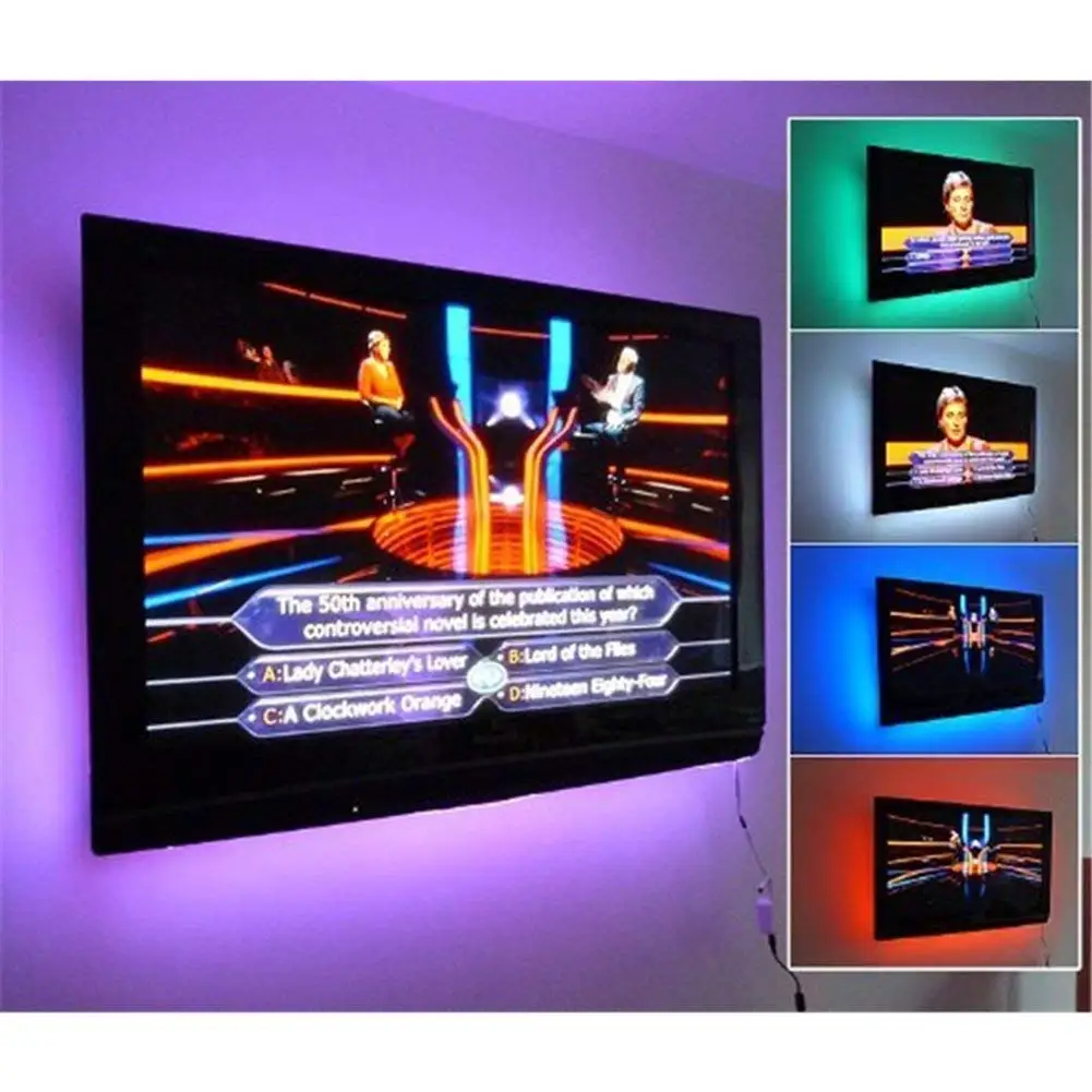 DC 5 В Светодиодные ленты USB RGB Водонепроницаемый SMD 5050 Гибкий свет лампы Рабочий
