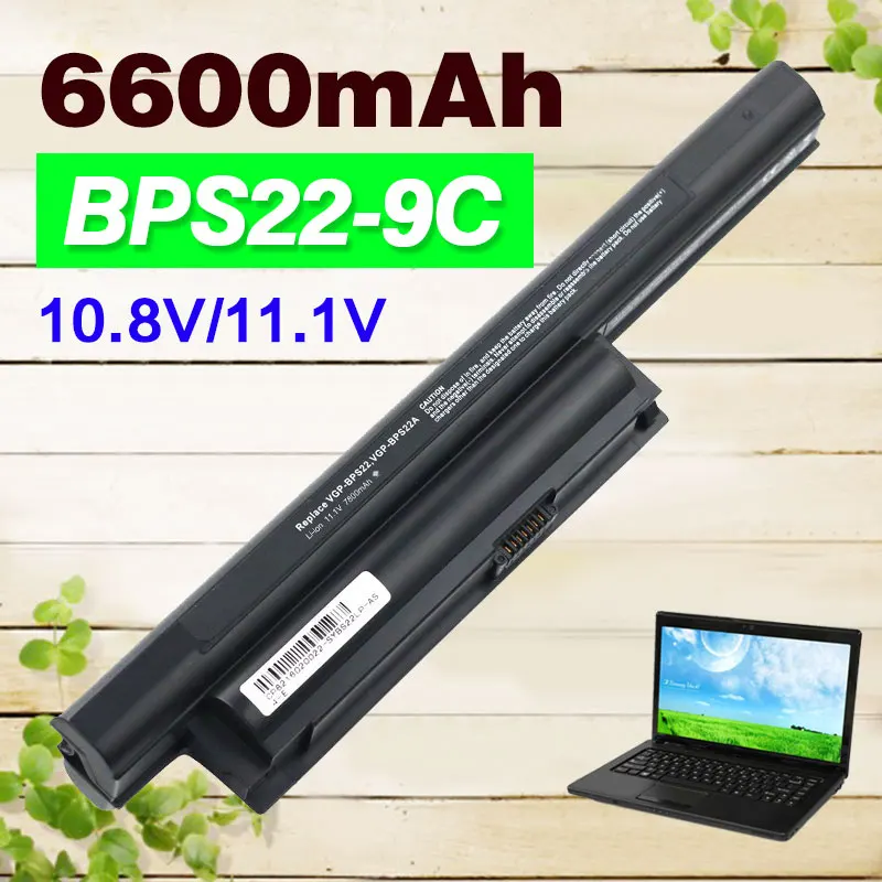 Аккумулятор BPS22 для ноутбука 11 1 В 6600 мАч 9 ячеек SONY VAIO EA1Z1E EA27EC Φ EA16E EA1S EA45FG/B|laptop