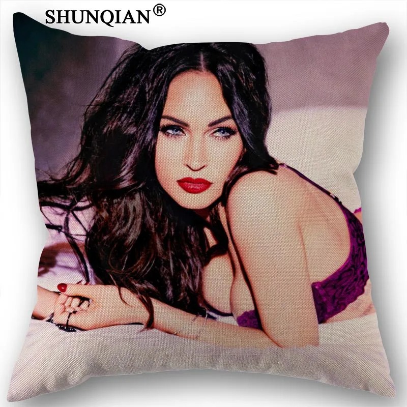 На заказ Megan Fox хлопковая льняная квадратная Наволочка декоративная подушка