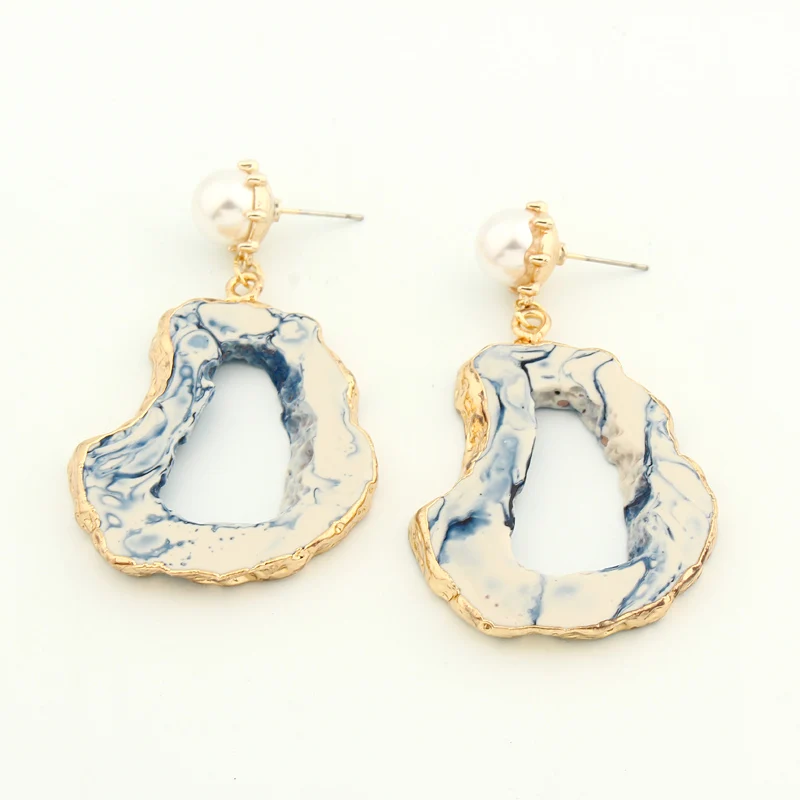 Женские серьги с жемчугом dayooff европейские ручной работы из смолы в стиле бохо