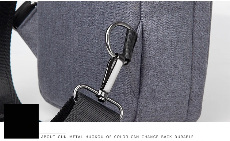 DANJUE Business Chest Bag Oxford Cloth Waterproof Bag Multi-pocket Chest Bag With Headphone Hole