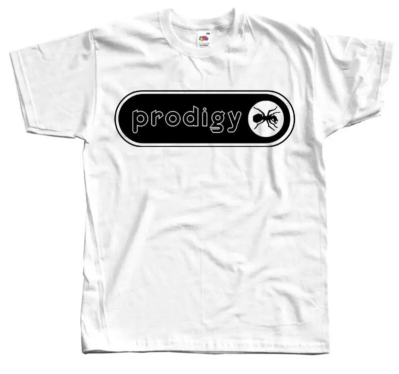Prodigy Логотип Белая футболка всех размеров S 5XL 100% хлопок|Мужские футболки| |