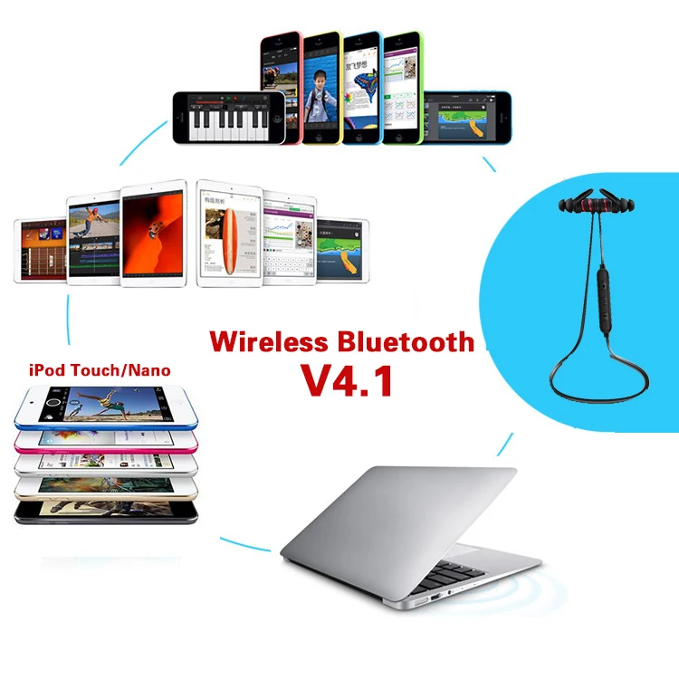Caldecott Bluetooth 4.1 Металл Магнитная Сабвуфер Спорт Беспроводные Стерео Наушники С