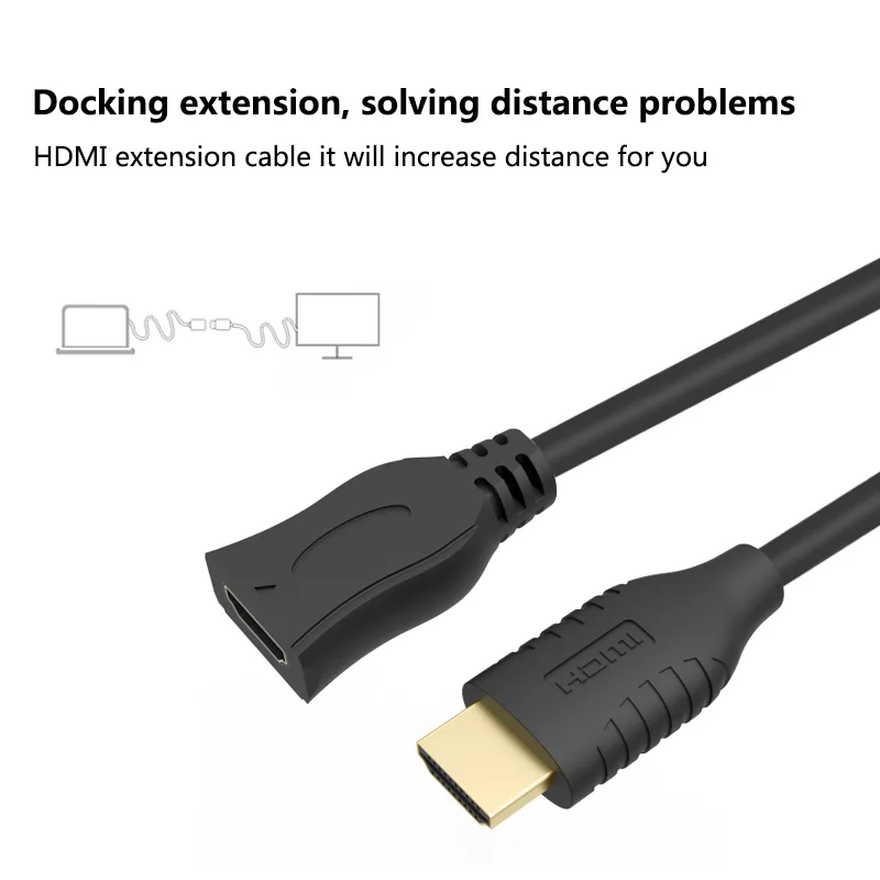 WMZ HDMI Удлинительный кабель папа к женскому кабелю 1 м 5 позолоченный разъем для HD LCD