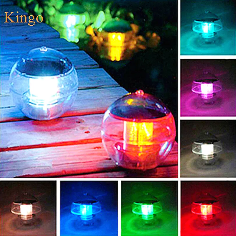 Водонепроницаемый цветной RGB меняющий светодиодный плавающий шар Солнечный