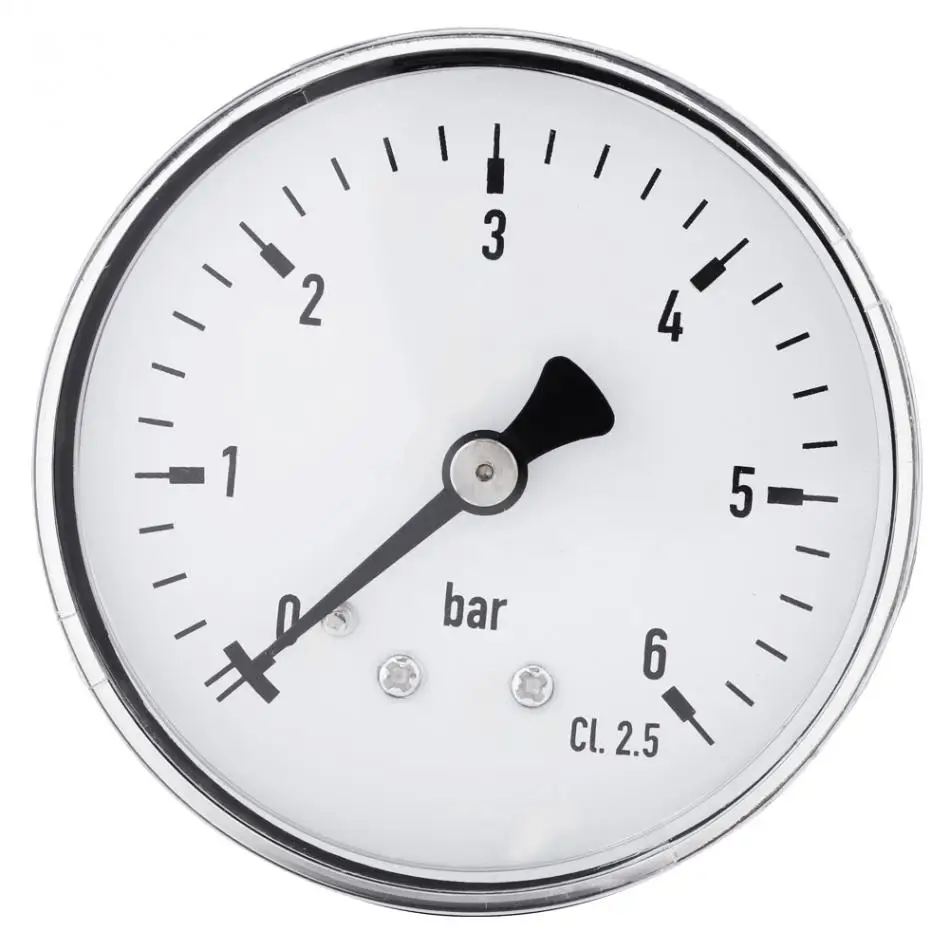 

0-6 Bar Fuel Pressure Gauge Manometer 1/4 Inch NPT Thread Pressure Measuring Tools For Fuel Oil Liquid Water