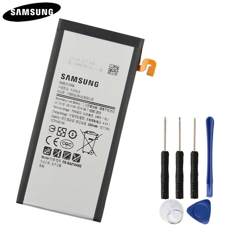 Оригинальные Замена Батарея EB-BA810ABE для samsung Galaxy SM-A810F A8 A810F A810 3300 аккумулятор для телефона, мАч