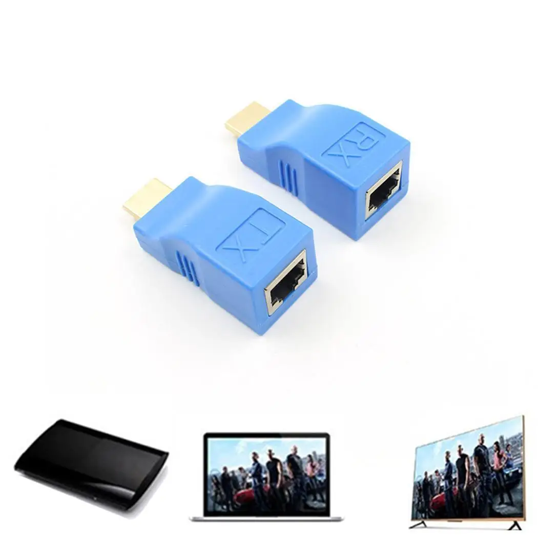 HD мультимедийный интерфейс удлинитель 30 м расширение LAN Ethernet кабель конвертер
