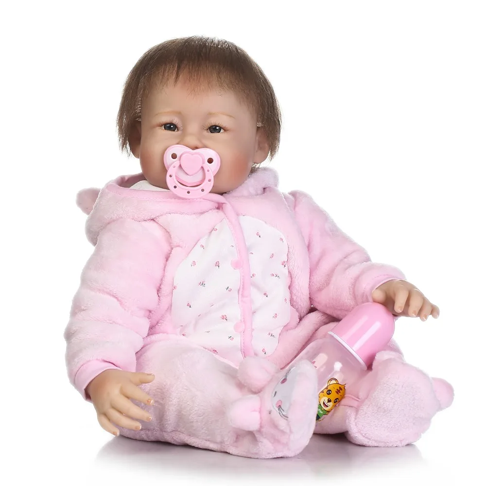 Кукла реборн Детская Мягкая силиконовая 22 дюйма 55 см|reborn baby doll|silicone reborn dollsreborn girl