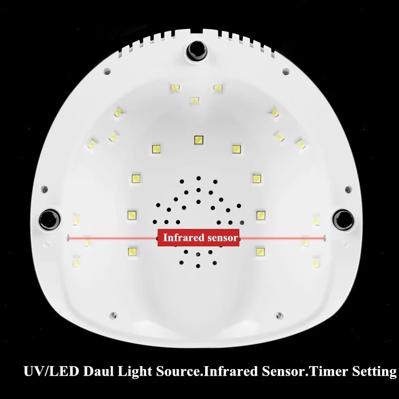 Новый УФ-лампы для ногтей 48 Вт высокое Мощность Белое солнце света 24leds Ice лампы