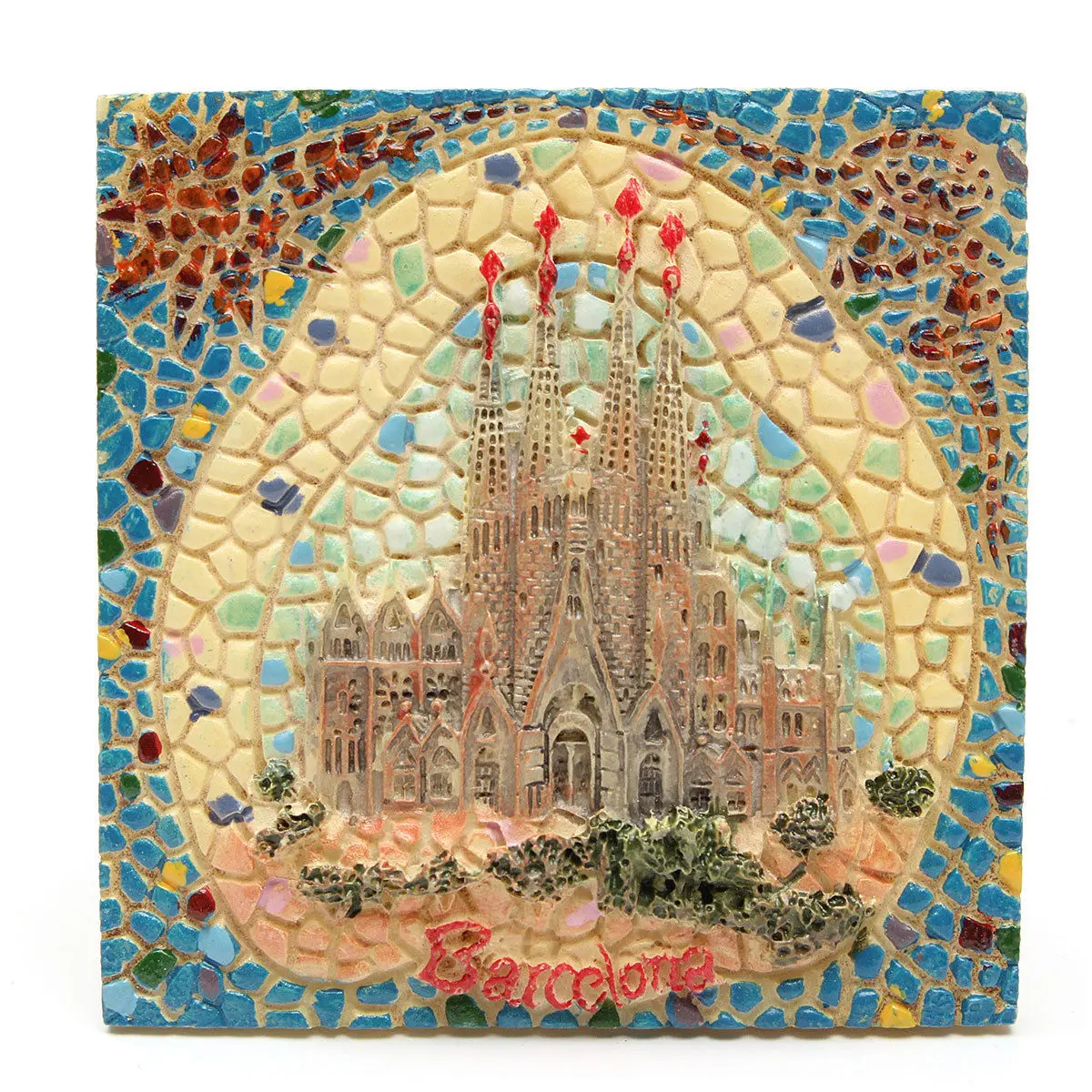 Испания туристические сувениры Gaudi Sagrada Familia Барселона магниты на холодильник Ручная роспись 3D смолы наклейки на холодильник