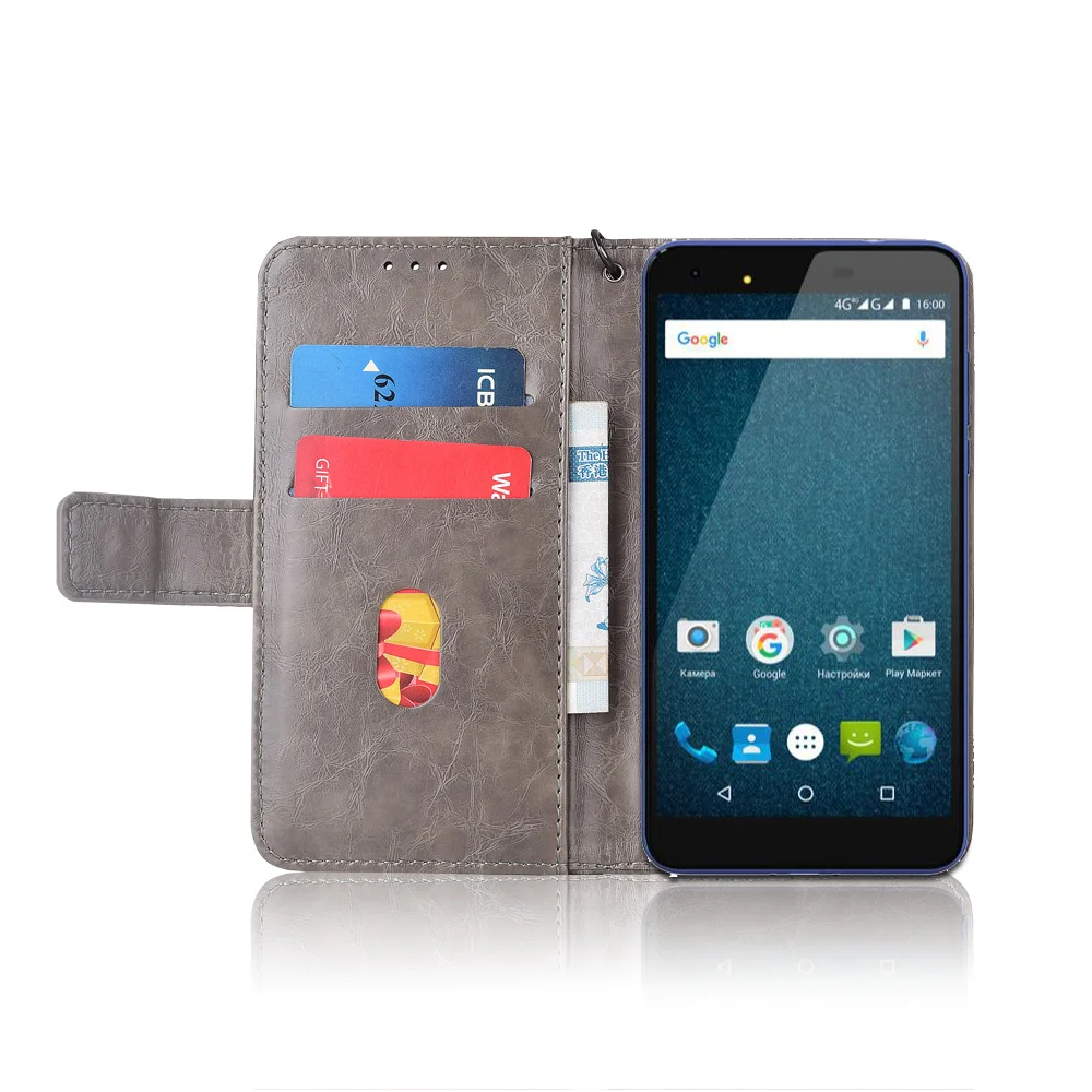 Кожаный чехол-книжка для Highscreen Easy XL Pro Fundas с цветочным принтом специальный чехол-бумажник с подставкой и ремешком