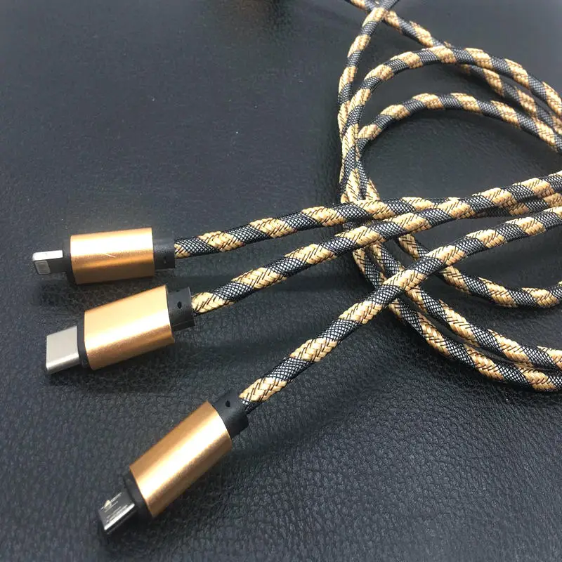3 в 1 USB многофункциональная линия для зарядки мобильного телефона Быстрая