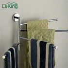 Держатель для полотенец LeKing из нержавеющей стали, настенная вешалка для полотенец, 4 поворота, полка для шляп