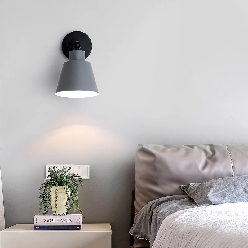 Индивидуальная креативная простая настенная лампа макарон современная цветная