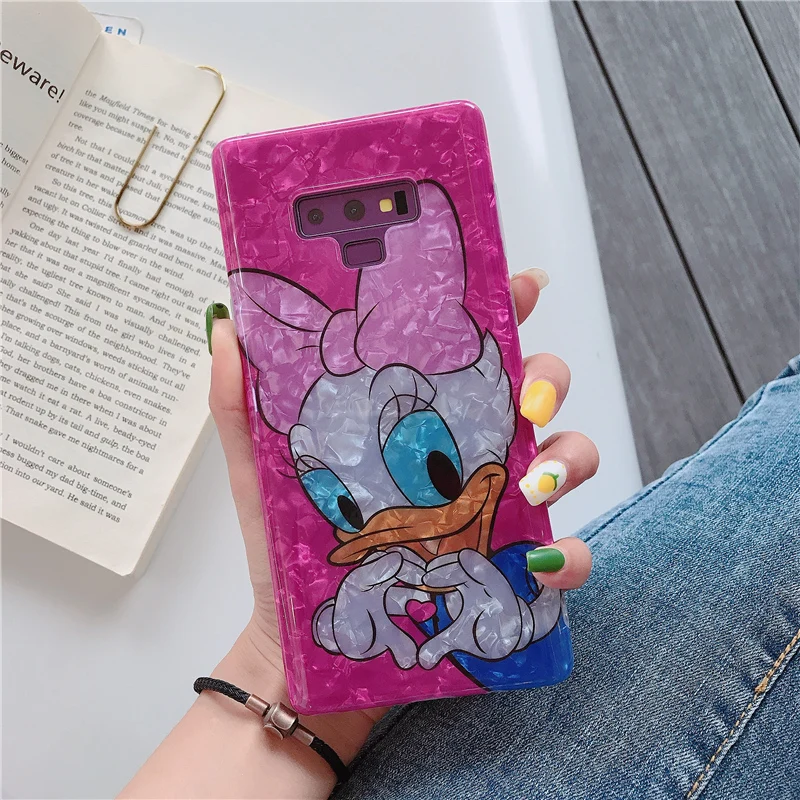 YHBBCASES, Модный чехол с раковиной, мягкий чехол для samsung Note 10, 8, 9, Мультяшные милые чехлы с мышкой, уткой для samsung Galaxy S8, S9, S10 Plus