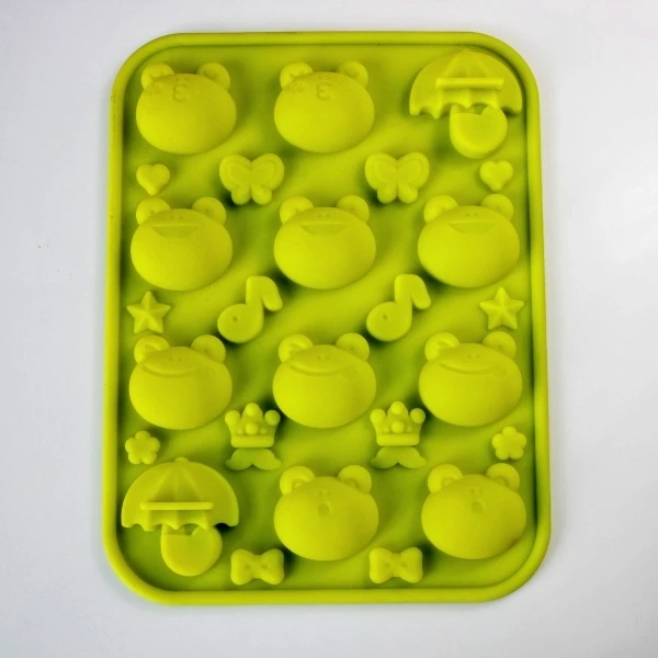 Силиконовая Лягушка зеленый бобы зонтик торт Шоколадное Мыло пудинг желе