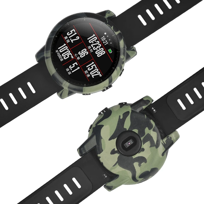 YUEDAER мягкий камуфляжный чехол для Xiaomi Amazfit Stratos 2 защитные противоударные Чехлы