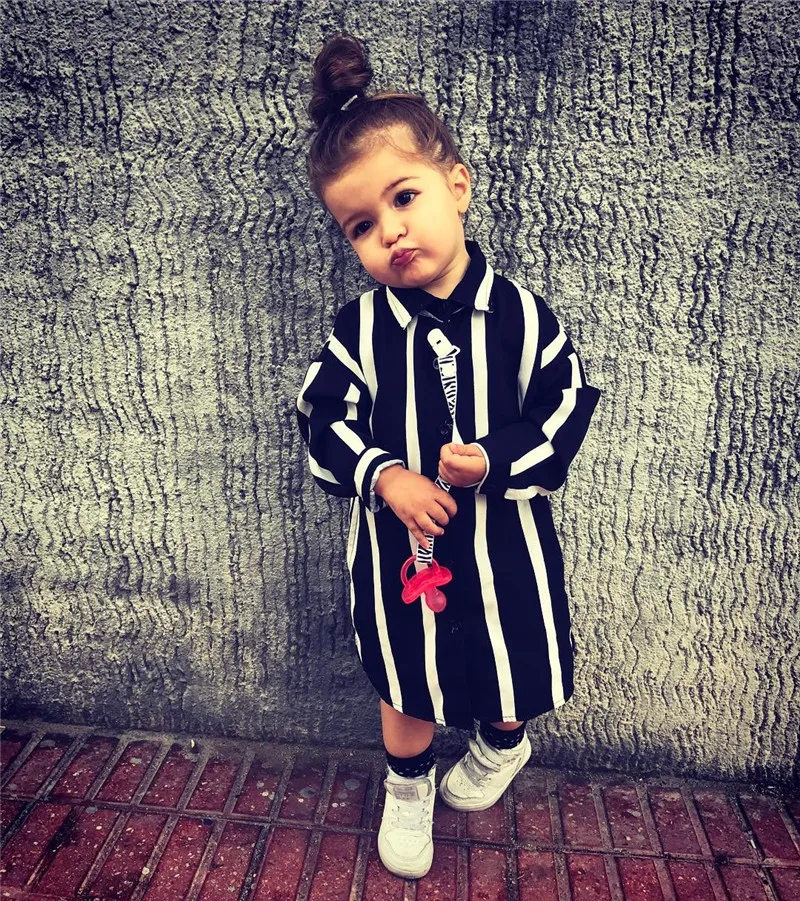 2017 новые летние длинные блузки в полоску для новорожденных девочек футболка