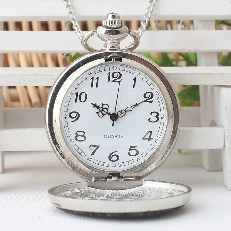 Европа новые Рождеством кварцевые карманные часы флип Рождественский подарок