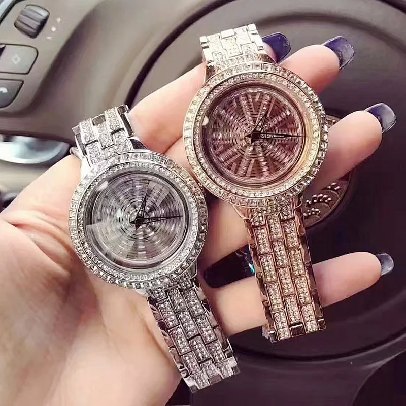 Дропшиппинг модные вращающийся циферблат Фиолетовый женские роскошные личности