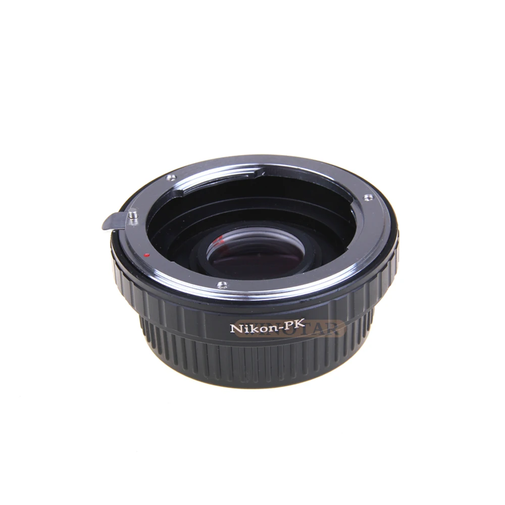 Адаптер крепления объектива камеры с оптическим стеклом для Nikon к корпусу Pentax K PK