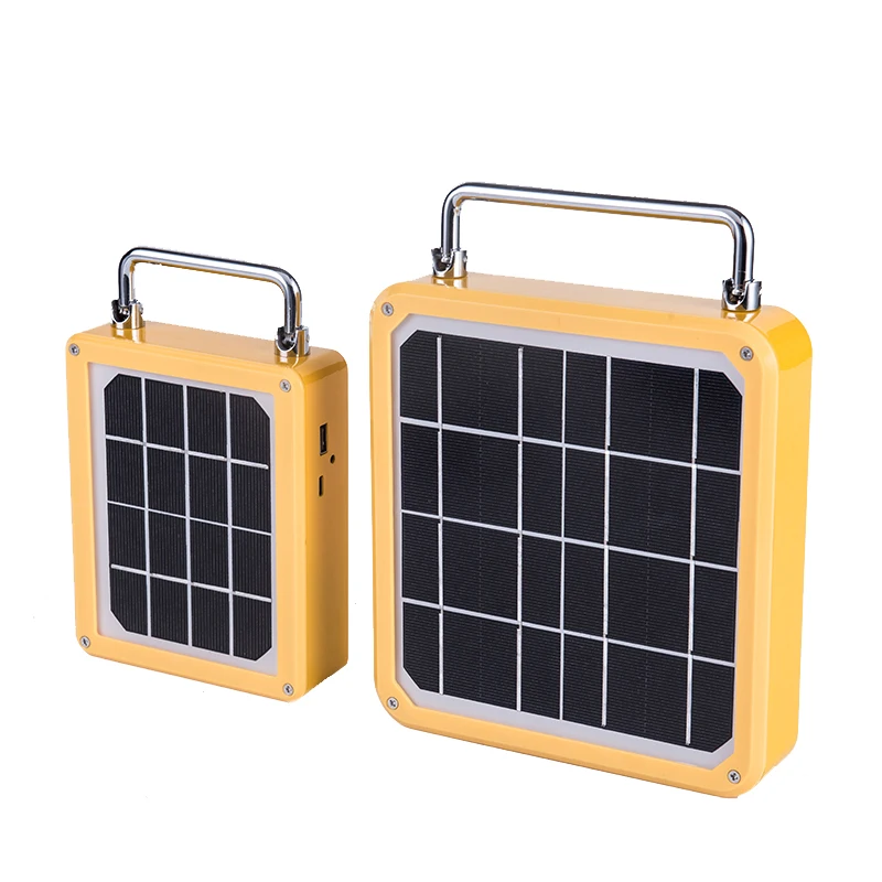 저렴한 휴대용 밝은 LED 비상 작업 빛 태양 전지 패널 10W 50W 충전식 캠핑 빛 전자 제품에 대 한 USB 포트