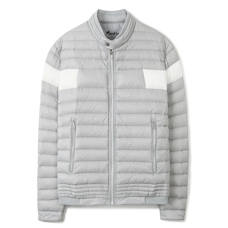Мужская легкая куртка пуховик Markless Повседневная белая на зиму 2018|jacket brand|jacket