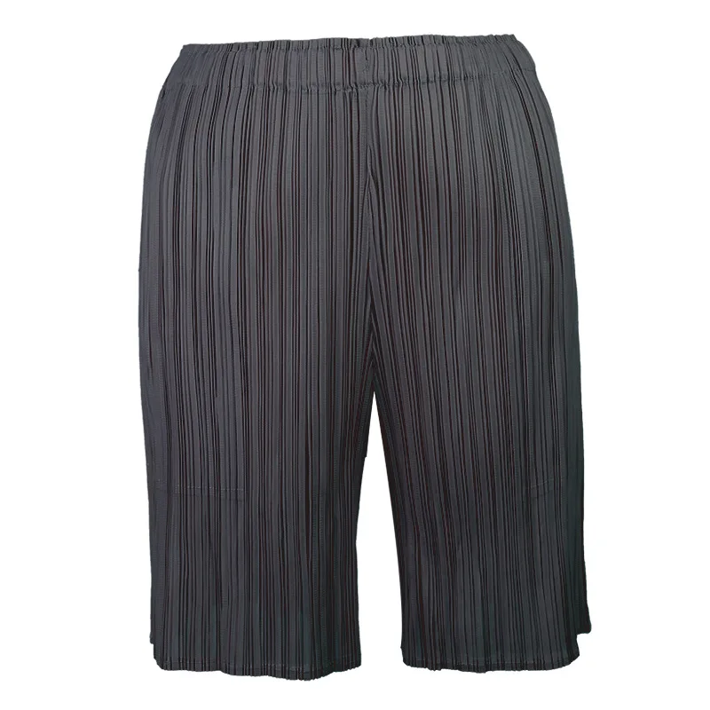 Miyake Сложите летние новые европейские и американские базовые однотонные