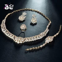 be 8 fashion gold color nigerian jewelry sets for women wedding jewelry accessories flower shape pendant brand jewelry sets s284