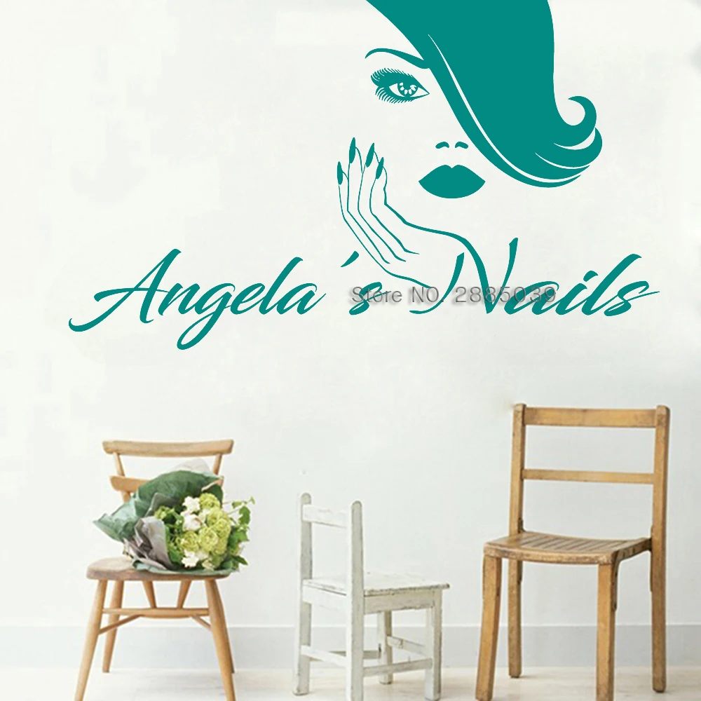 Персонализированные Имя маникюрный салон настенные пользовательские названия