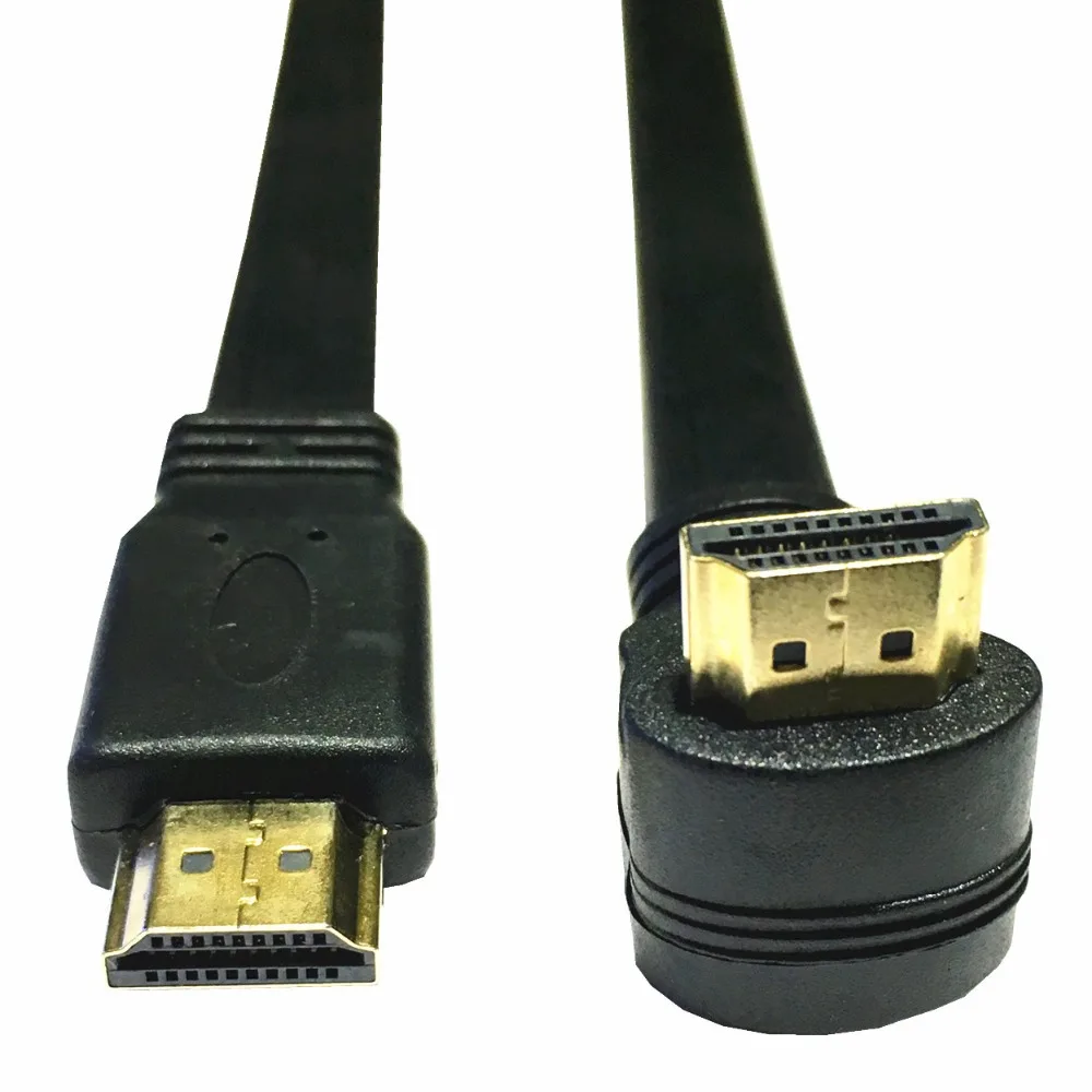 1FT плоский тонкий высокоскоростной Удлинительный кабель HDMI мужчина к шнур со