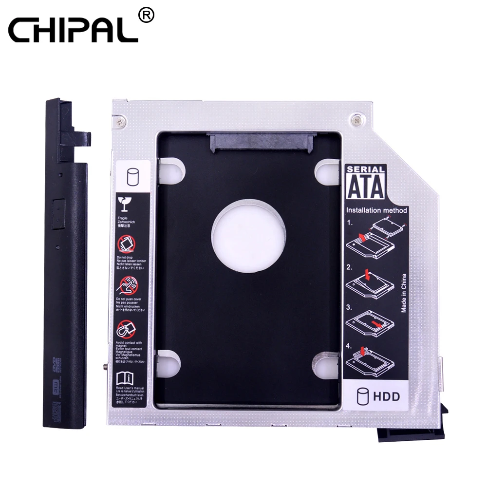 CHIPAL с двойной светодиодсветильник кой 2-й жесткий диск Caddy 9 5 мм SATA 3 0 эжектор для - Фото №1