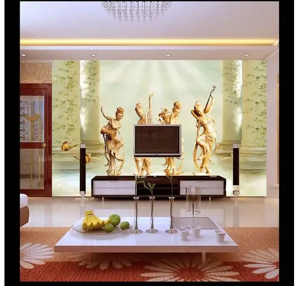 3D фото обои на заказ 3d настенные фрески резьба по дереву фон для четырех самых