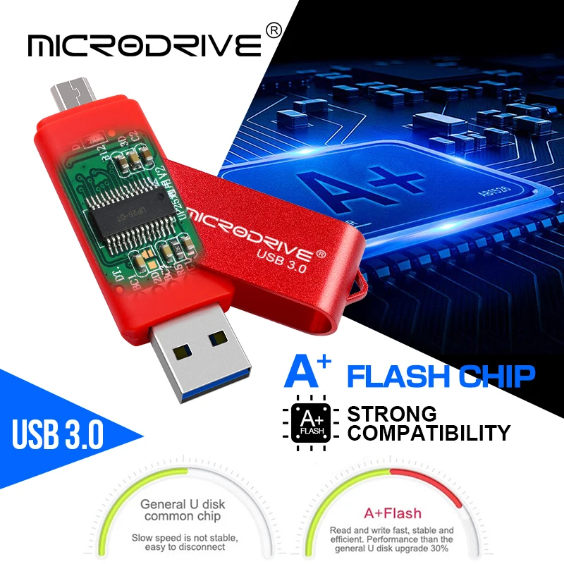 Высокая скорость USB 3 0! 8 цветов 2 в 1 OTG флеш накопитель 16 ГБ 32 64 Гб 128 карта памяти