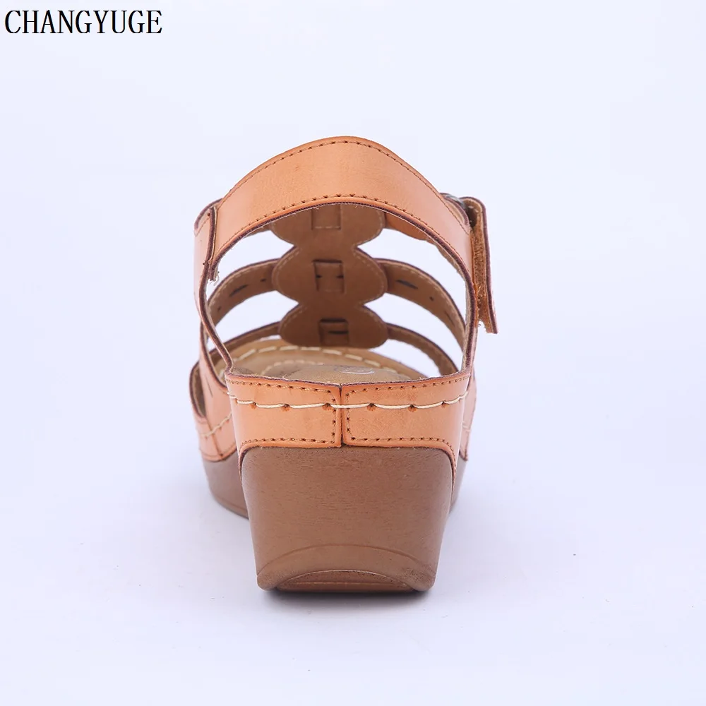 Женские босоножки на платформе повседневная обувь танкетке Легкая удобная