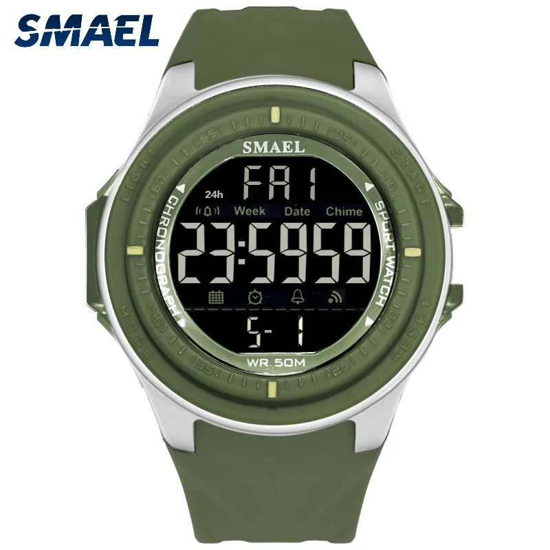 SMAEL 1380 модные повседневные мужские/мужские цифровые наручные часы 50 м