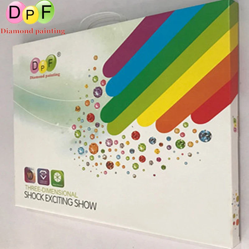 

DPF Diamond Embroidery Pink flower 5d Round full Diamond painting Cross Stitch with Framed Rhinestone home Decor painting