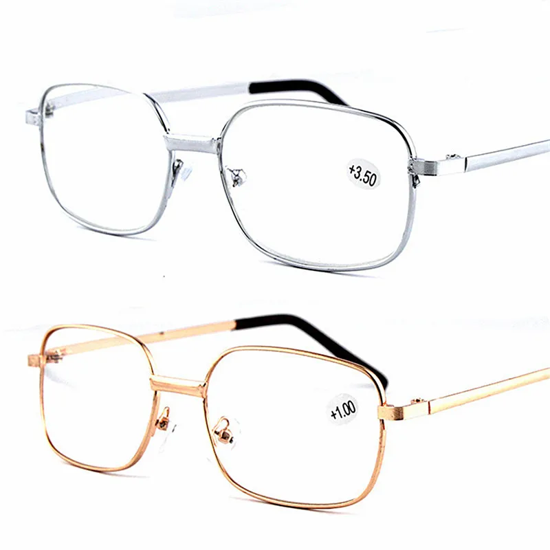 

High Quality 1pcs Metal Anti-fatigue Reading Glasses +1.00 1.50 2.00 2.50 3.00 3.50 4.00 Diopter
