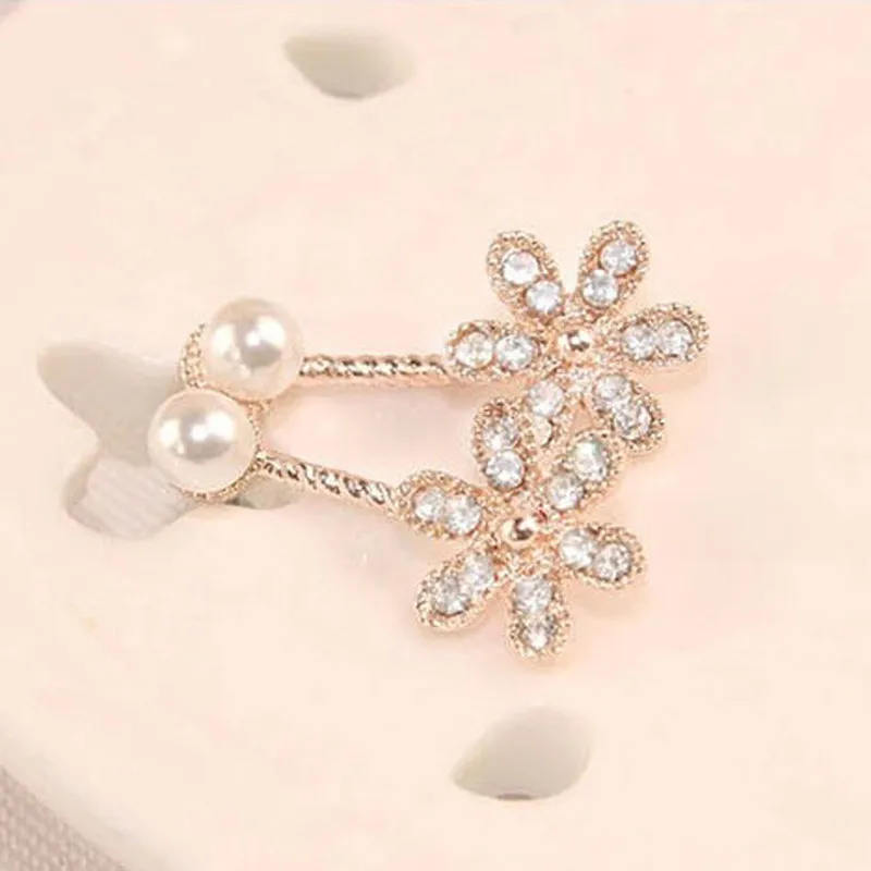 Женские серьги гвоздики с пятью цветами 1 пара|earrings stud flower|women womenflower earrings |
