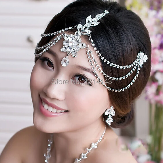 

New Hot Sale Tiara Noiva Wholesale Bridal Jewelry Wedding Luxury Five Leaves And Flowers Hair Accessories