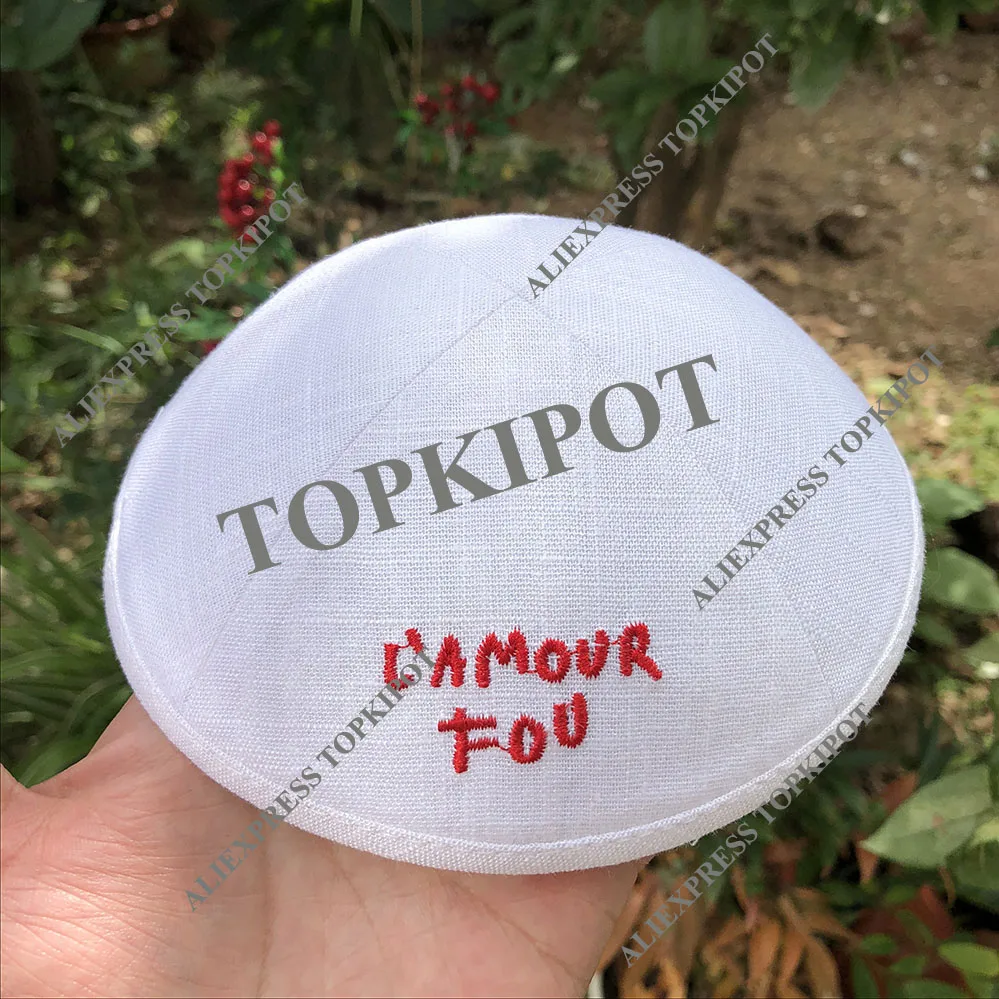 Белый льняной кипот, KIPPOT, KIPPAH шапки, YARMULKES, CIPA, еврей шапки для свадьбы