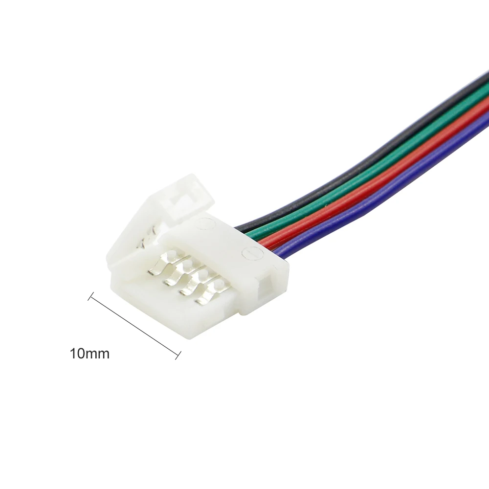 [DBF] 5 шт./лот RGB светодиодные ленты разъем 4pin 10 мм Бесплатный сварочный разъем для No-Водонепроницаемый 5050 RGB светодиодные ленты