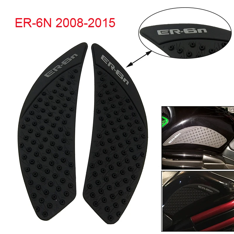 

ER6N ER-6N 2006-2015 наклейки для мотоцикла Противоскользящие прокладки топливного бака наколенники наклейки аксессуары для Kawasaki ER 6N 06-15