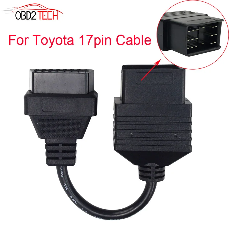 Лидер продаж Автомобильный Кабель адаптер OBD 2 obd ii для toyota 17 16 контактов|car cable|obd