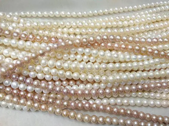 Оптовая продажа полная прядь 16 &quotнатуральный Пресноводный Культивированный